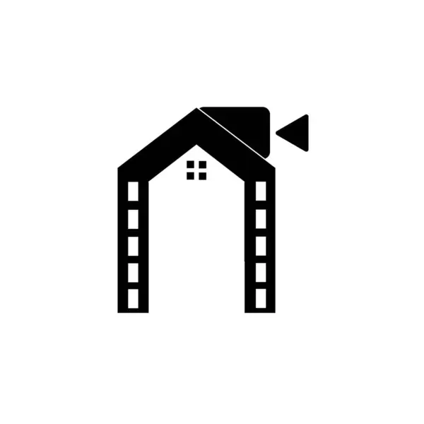 Production House Icon Logo Vector Design — Stock Vector