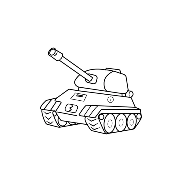 War Tanks Icon Logo Vector Design — Stok Vektör