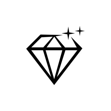 Elmas simgesi logo vektör tasarım şablonu