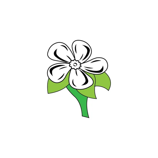 Jasmine Icon Logo Vector Design Template — Wektor stockowy