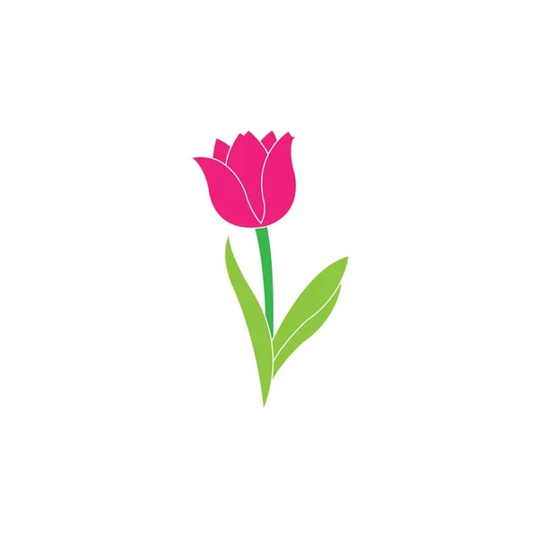 Тюльпани Значок Логотип Векторний Дизайн Шаблон — стоковий вектор