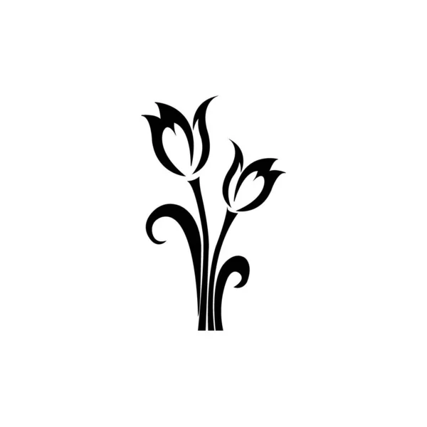 Tulips Icon Logo Vector Design Template —  Vetores de Stock