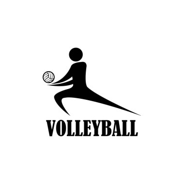 volleyball icon logo vector design template