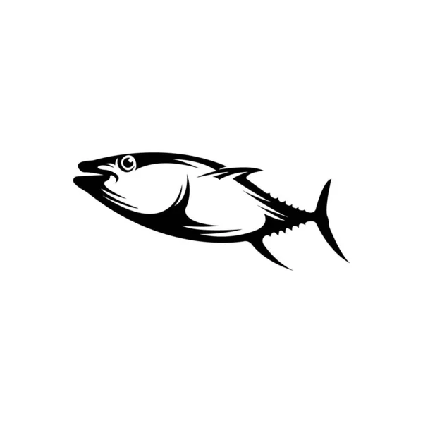 Tuna Fish Icon Logo Vector Design Template — ストックベクタ