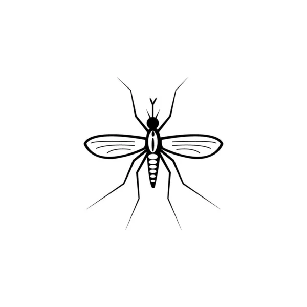 Шаблон Векторного Дизайна Иконки Комара — стоковый вектор