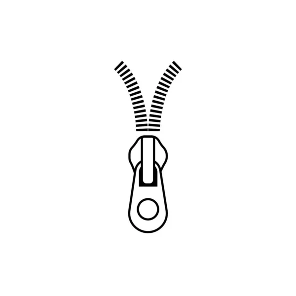 Zipper Icon Logo Vector Design Template — Vettoriale Stock