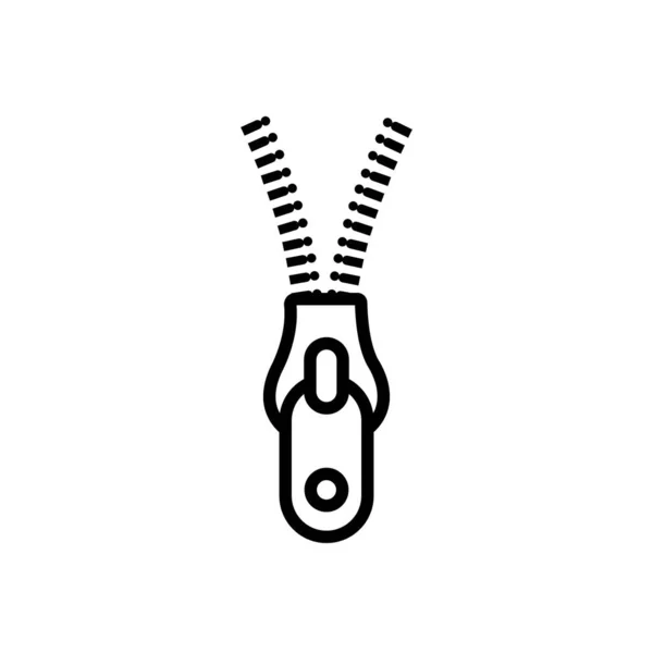 Zipper Icon Logo Vector Design Template — Stock Vector
