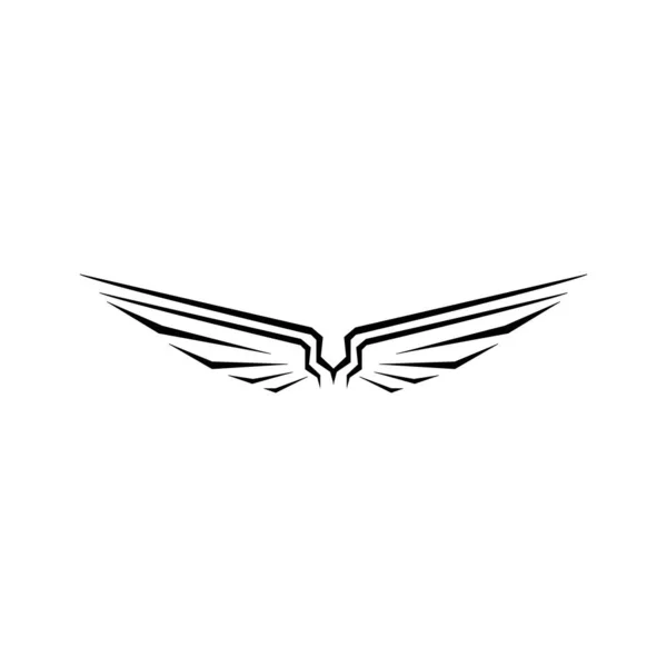 Wing Icon Logo Vector Design Templat — Archivo Imágenes Vectoriales