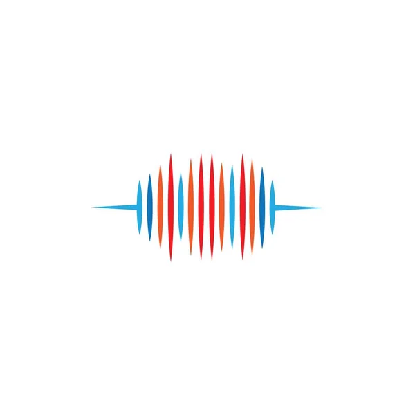 Sound Wave Icon Logo Vector Design Template — Archivo Imágenes Vectoriales