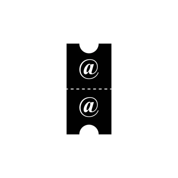Ticket Icon Logo Vector Design Template — Stockvektor