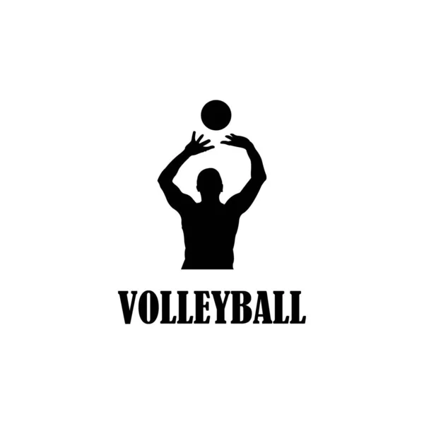 Volleyball Icon Logo Vector Design Template — Image vectorielle
