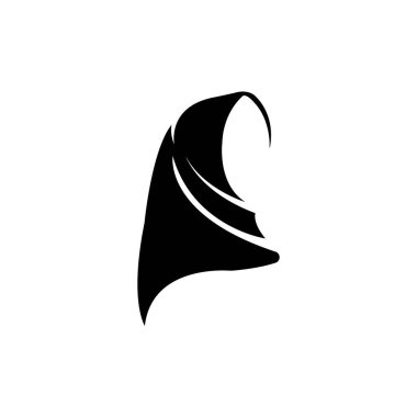 Muslim hijab icon logo vector design template
