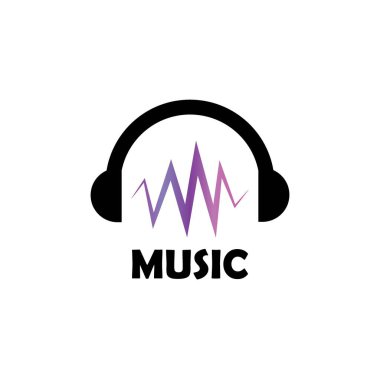 music icon logo vector design template
