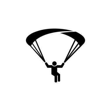 parachute icon logo vector design template
