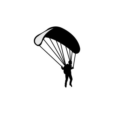 parachute icon logo vector design template