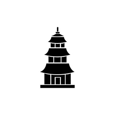 pagoda temple icon logo vector design template