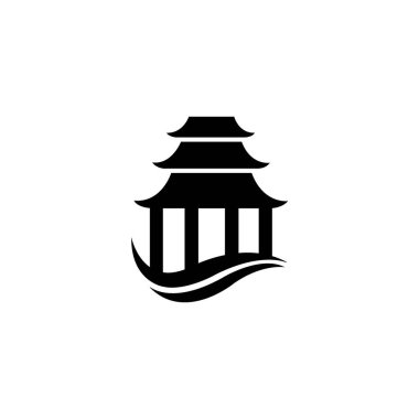 pagoda temple icon logo vector design template