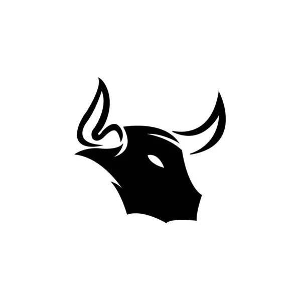 Bison Icon Logo Vector Design Template — Vector de stock
