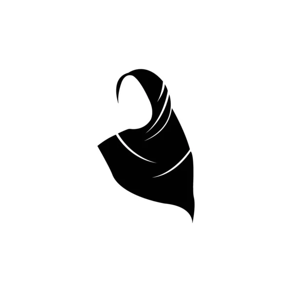 Muslim Hijab Icon Logo Vector Design Template — Vector de stock