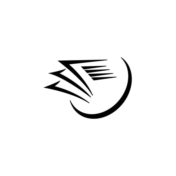 Paper Icon Logo Vector Design Template — ストックベクタ