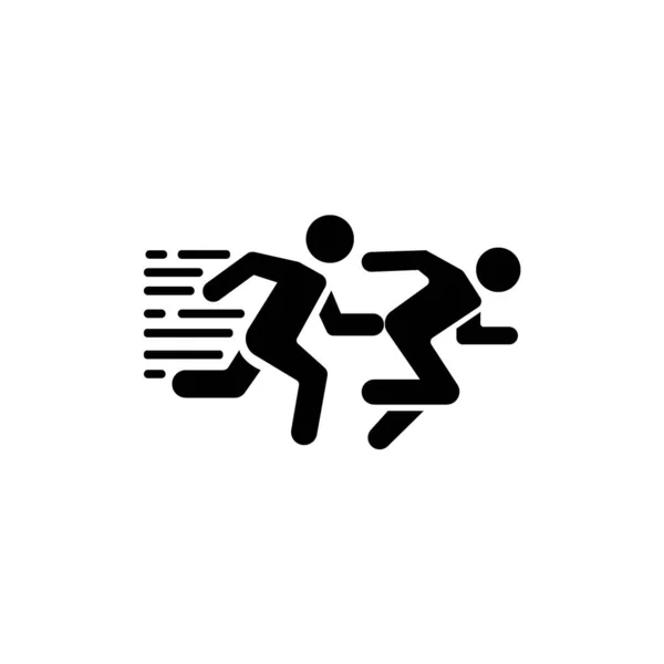 Run Marathon Icon Logo Vector Design Template — Image vectorielle