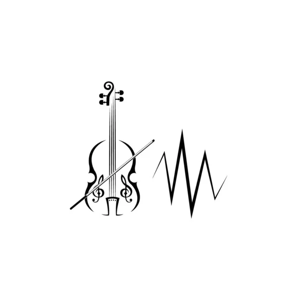 Music Icon Logo Vector Design Template — Image vectorielle