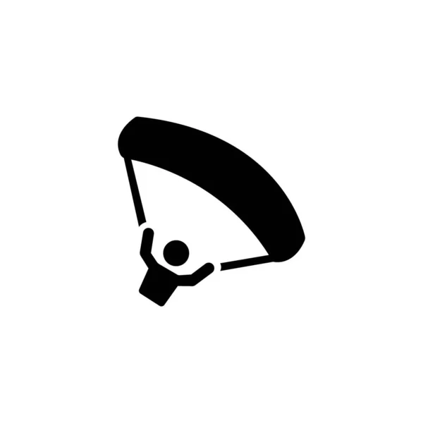 Parachute Icon Logo Vector Design Template — Stok Vektör