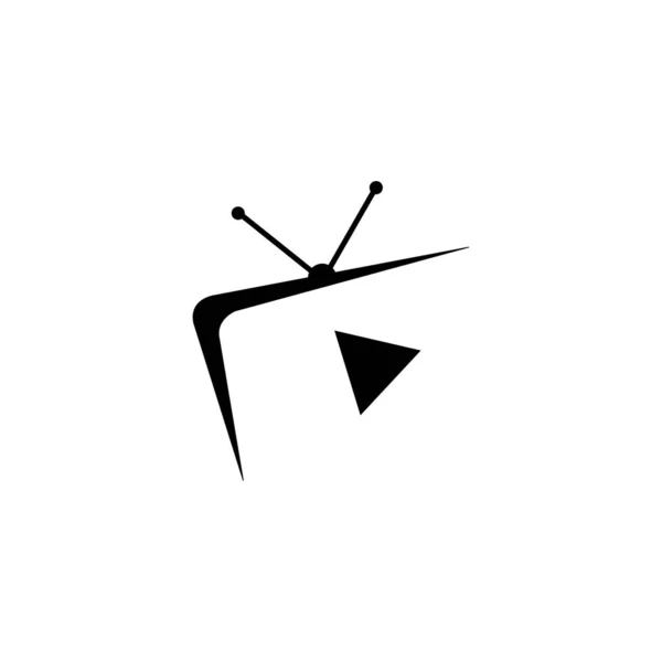 Television Icon Logo Vector Design Template — 图库矢量图片