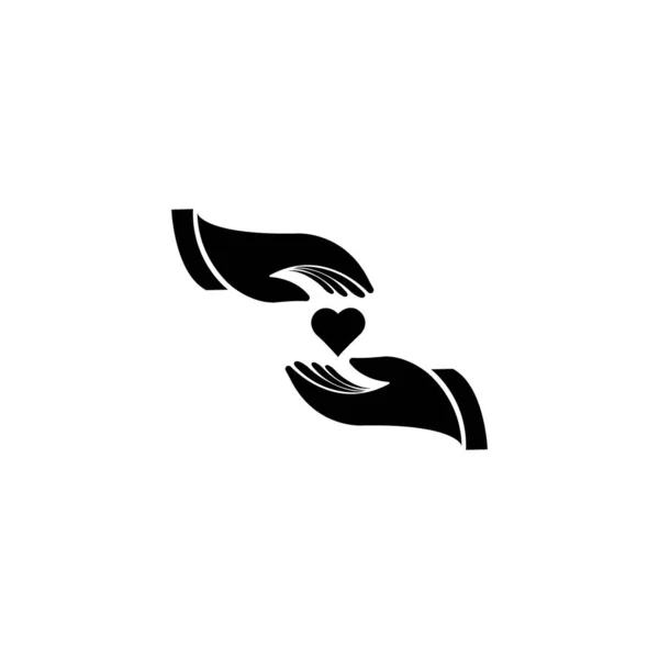 Charity Icon Logo Vector Design Template — Stock Vector