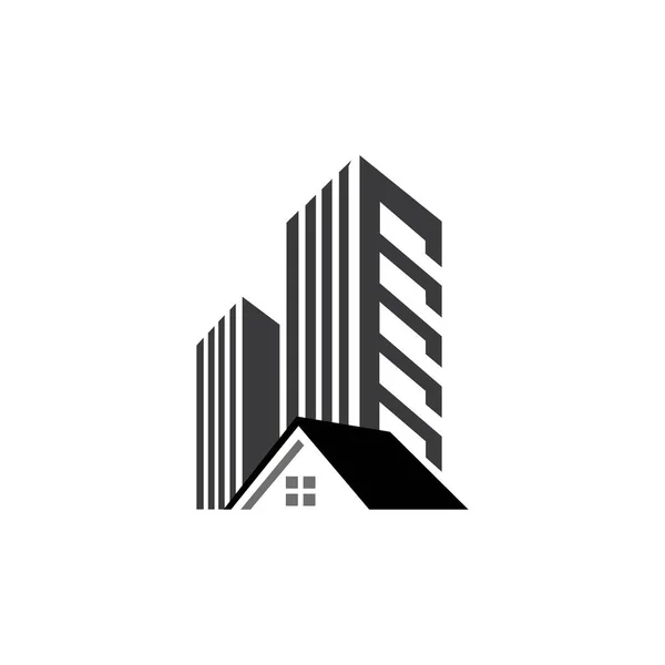 Apartment Icon Logo Vector Design Template — Stock vektor