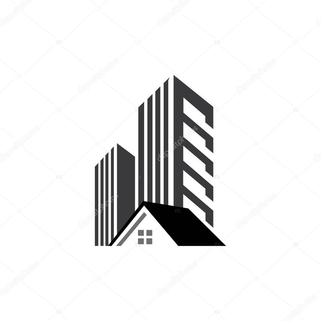 Apartment icon logo vector design template