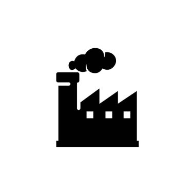 Fabrika simgesi logo vektör tasarım şablonu