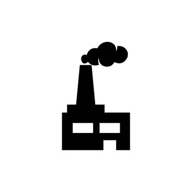 Fabrika simgesi logo vektör tasarım şablonu