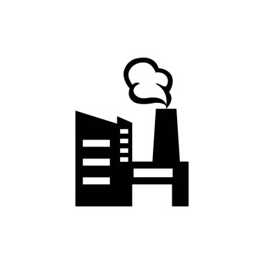 Fabrika simgesi logo vektör tasarım şablonu