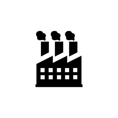 Fabrika simgesi logo vektör tasarım şablonu