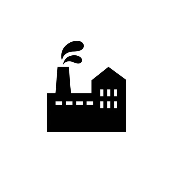 Fabrieksicoon Logo Vector Ontwerp Template — Stockvector