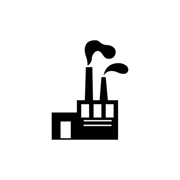 Icono Fábrica Logotipo Vector Diseño Plantilla — Archivo Imágenes Vectoriales
