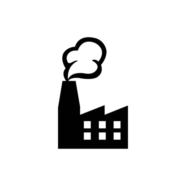 Fabrieksicoon Logo Vector Ontwerp Template — Stockvector