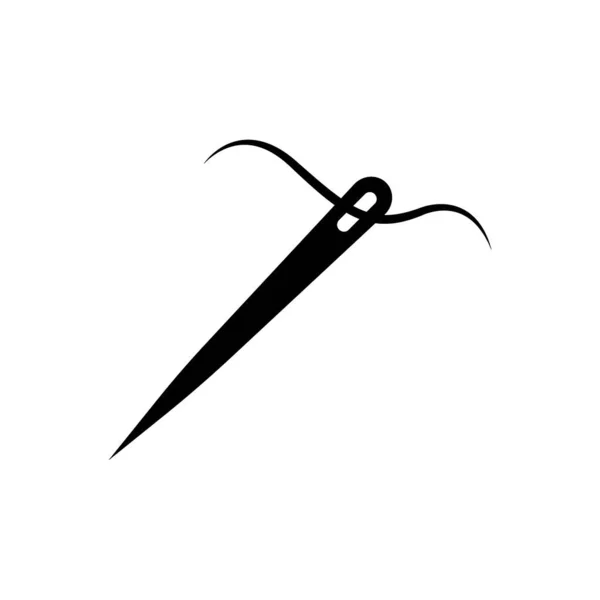 Sewing Needle Icon Logo Vector Design Template — Stock Vector