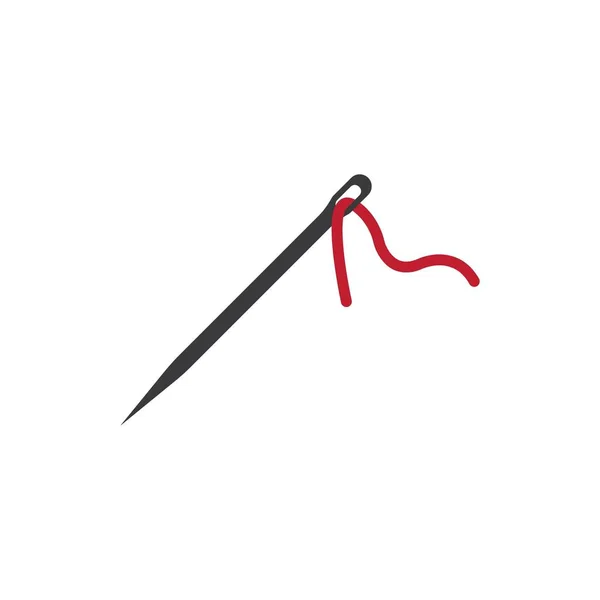Sewing Needle Icon Logo Vector Design Template — Stock Vector