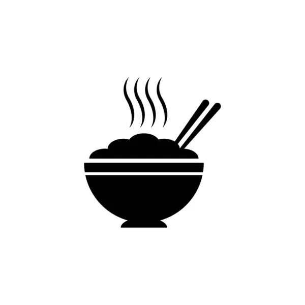 Bowl Icon Logo Vector Design Template — Stock Vector