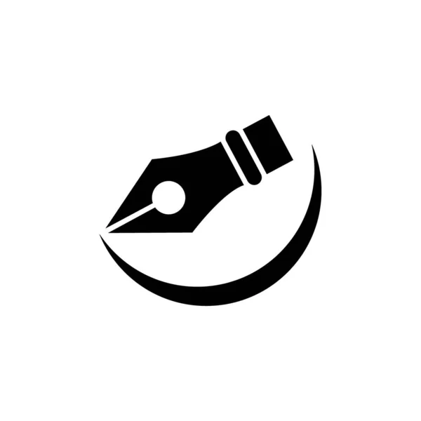 Stylo Outil Icône Logo Vecteur Modèle Conception — Image vectorielle