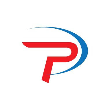 P simgesi logo vektör tasarım şablonu