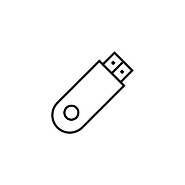 Flash disk simgesi logo vektör tasarım şablonu