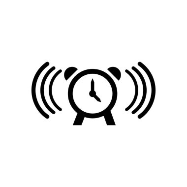 Alarm simgesi logo vektör tasarım şablonu 