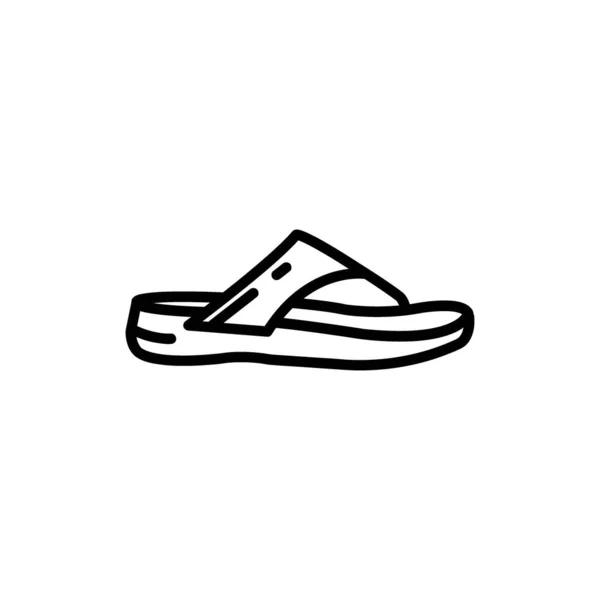 Terlik Simgesi Logo Vektör Tasarım Şablonu — Stok Vektör
