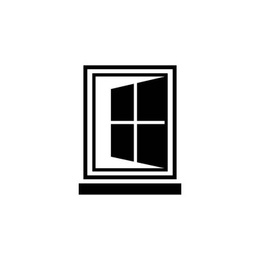 pencere simgesi logo vektör tasarım şablonu