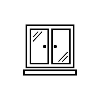 pencere simgesi logo vektör tasarım şablonu