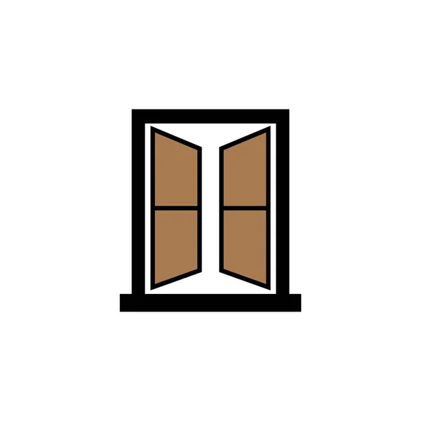 Ícone Janela Modelo Design Vetor Logotipo —  Vetores de Stock