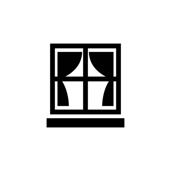 Ícone Janela Modelo Design Vetor Logotipo —  Vetores de Stock